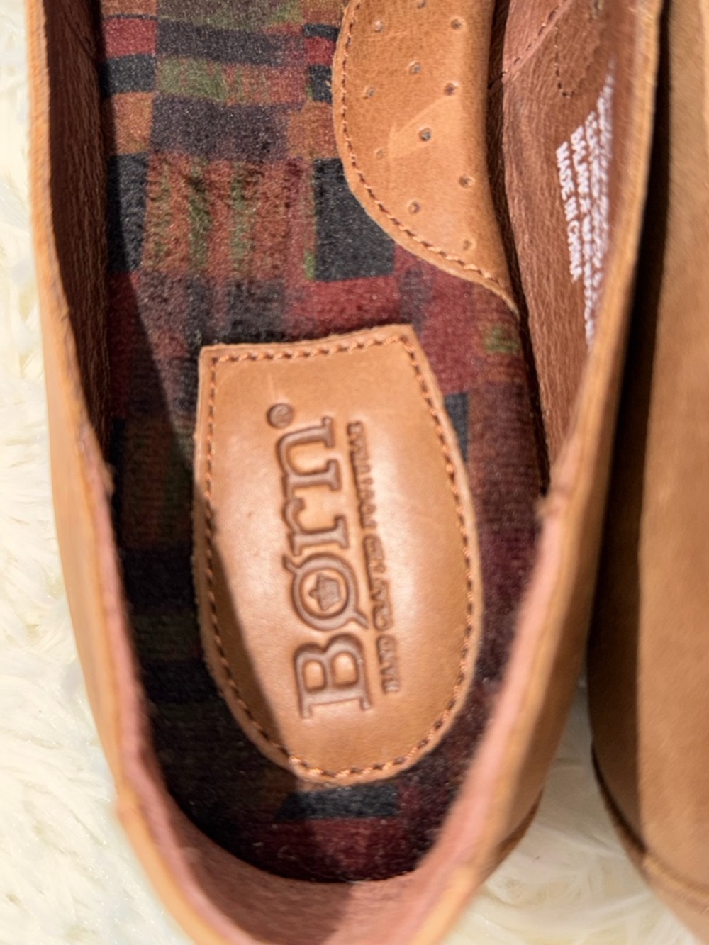 Born Sebra Leather Slip-On Loafers | Tan Brown Comfort Flats | Casual - Picture 8 of 14